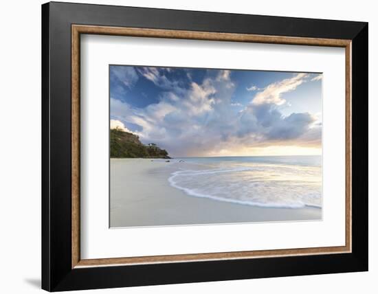 The Sky Turns Pink at Sunset and Reflected on Ffryes Beach, Antigua, Antigua and Barbuda-Roberto Moiola-Framed Photographic Print