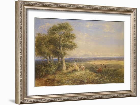 The Skylark, 1848 (Oil on Canvas)-David Cox-Framed Giclee Print