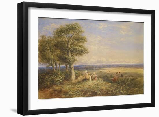 The Skylark, 1848 (Oil on Canvas)-David Cox-Framed Giclee Print