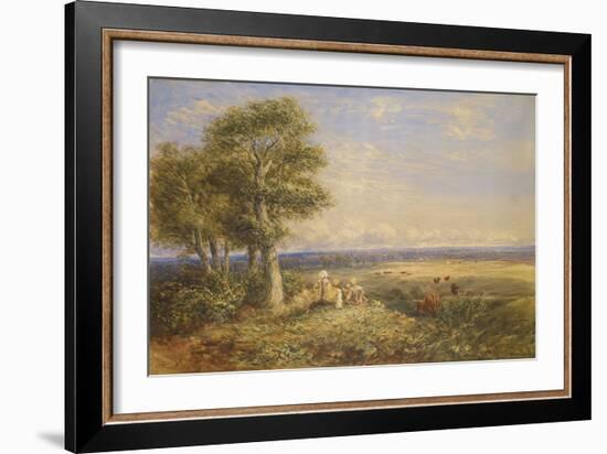 The Skylark, 1848 (Oil on Canvas)-David Cox-Framed Giclee Print