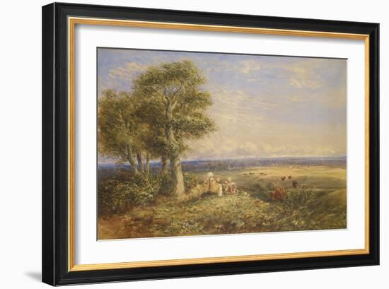 The Skylark, 1848 (Oil on Canvas)-David Cox-Framed Giclee Print