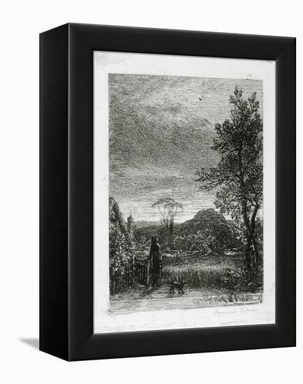 The Skylark (Etching)-Samuel Palmer-Framed Premier Image Canvas