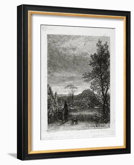 The Skylark (Etching)-Samuel Palmer-Framed Giclee Print