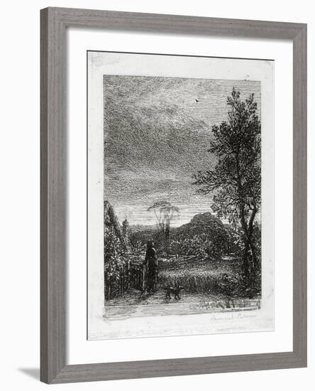 The Skylark (Etching)-Samuel Palmer-Framed Giclee Print