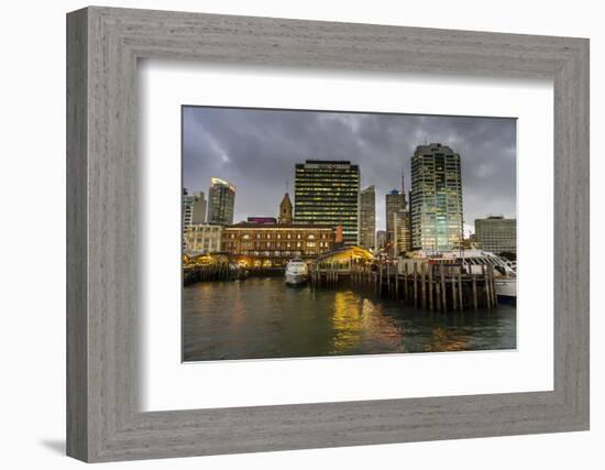 The skyline of Auckland, North Island, New Zealand, Pacific-Michael Runkel-Framed Photographic Print