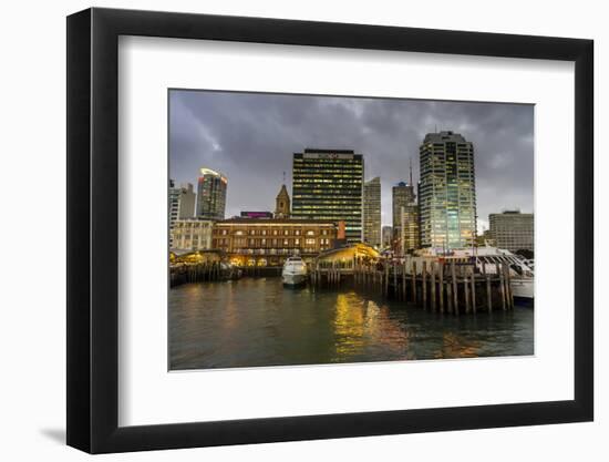 The skyline of Auckland, North Island, New Zealand, Pacific-Michael Runkel-Framed Photographic Print