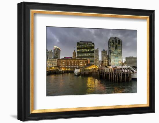 The skyline of Auckland, North Island, New Zealand, Pacific-Michael Runkel-Framed Photographic Print