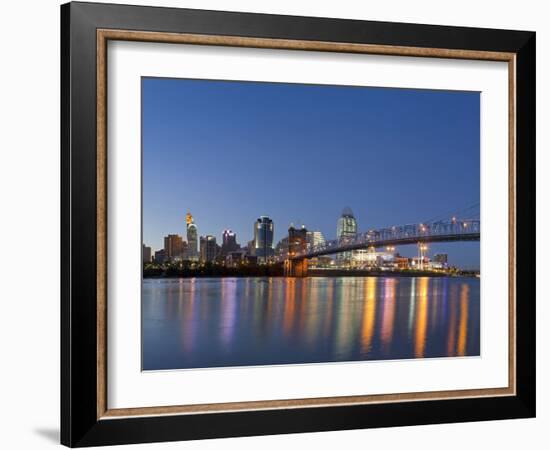 The Skyline of Cincinnati, Ohio, Usa-Chuck Haney-Framed Photographic Print