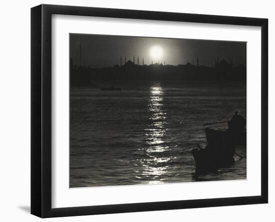 The Skyline of Constantinople at Night-null-Framed Photographic Print