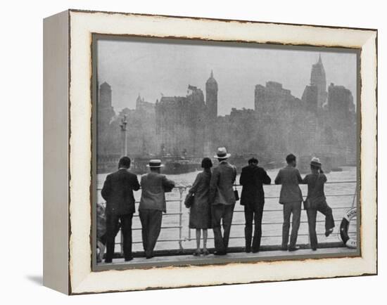 The Skyline of New York as Many First Saw It Arriving by Sea on Board The`Augustus-null-Framed Premier Image Canvas