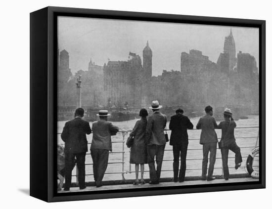 The Skyline of New York as Many First Saw It Arriving by Sea on Board The`Augustus-null-Framed Premier Image Canvas