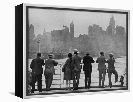 The Skyline of New York as Many First Saw It Arriving by Sea on Board The`Augustus-null-Framed Premier Image Canvas