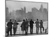 The Skyline of New York as Many First Saw It Arriving by Sea on Board The`Augustus-null-Mounted Photographic Print