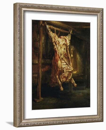 The Slaughtered Ox, 1655-Rembrandt van Rijn-Framed Giclee Print