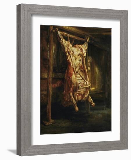 The Slaughtered Ox, 1655-Rembrandt van Rijn-Framed Giclee Print