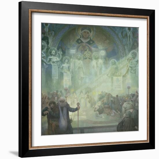 The Slav Epic: Holy Mount Athos, 1928-Alphonse Mucha-Framed Giclee Print