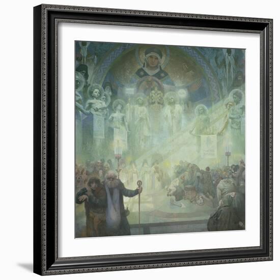 The Slav Epic: Holy Mount Athos, 1928-Alphonse Mucha-Framed Giclee Print