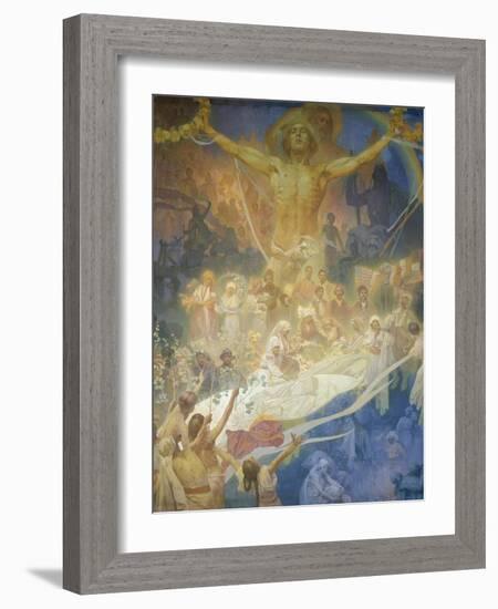 The Slav Epic: the Apotheosis of the Slavs, 1928-Alphonse Mucha-Framed Giclee Print