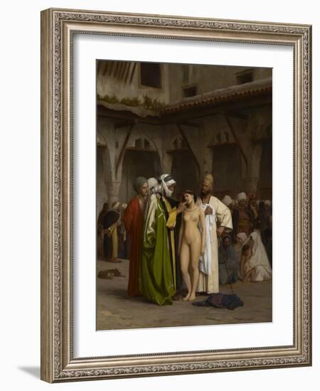 The Slave Market, 1866 (Oil on Canvas)-Jean Leon Gerome-Framed Giclee Print