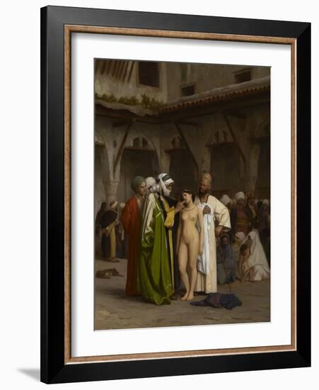 The Slave Market, 1866 (Oil on Canvas)-Jean Leon Gerome-Framed Giclee Print