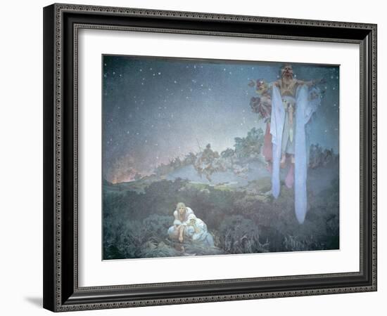 The Slavs in their Original Homeland, from the 'Slav Epic' 1912-Alphonse Mucha-Framed Giclee Print