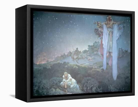 The Slavs in their Original Homeland, from the 'Slav Epic' 1912-Alphonse Mucha-Framed Premier Image Canvas