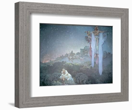 The Slavs in their Original Homeland, from the 'Slav Epic' 1912-Alphonse Mucha-Framed Giclee Print