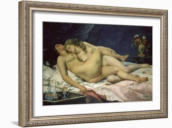 The Sleep (Le Sommeil), 1866-Gustave Courbet-Framed Giclee Print