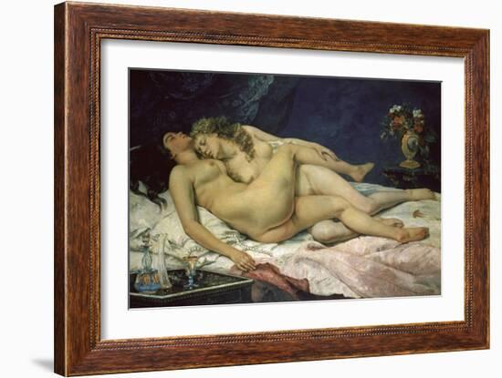 The Sleep (Le Sommeil), 1866-Gustave Courbet-Framed Giclee Print