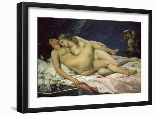 The Sleep (Le Sommeil), 1866-Gustave Courbet-Framed Giclee Print