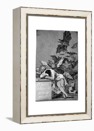 The Sleep of Reason Produces Monsters, 1799-Francisco de Goya-Framed Premier Image Canvas