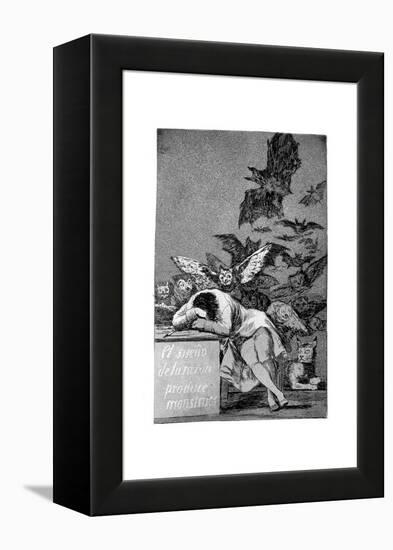 The Sleep of Reason Produces Monsters, 1799-Francisco de Goya-Framed Premier Image Canvas