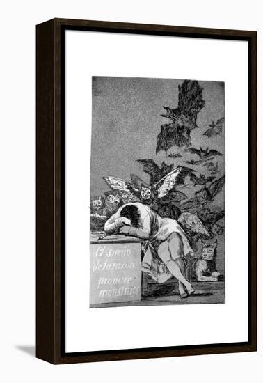 The Sleep of Reason Produces Monsters, 1799-Francisco de Goya-Framed Premier Image Canvas