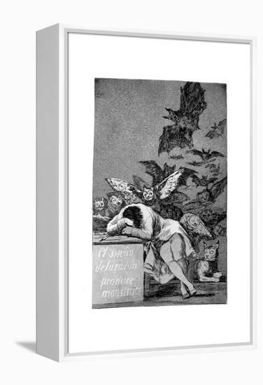 The Sleep of Reason Produces Monsters, 1799-Francisco de Goya-Framed Premier Image Canvas