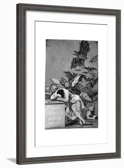 The Sleep of Reason Produces Monsters, 1799-Francisco de Goya-Framed Giclee Print