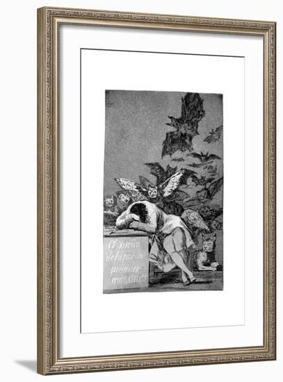 The Sleep of Reason Produces Monsters, 1799-Francisco de Goya-Framed Giclee Print