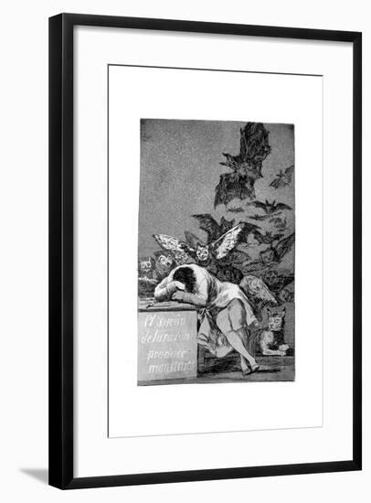 The Sleep of Reason Produces Monsters, 1799-Francisco de Goya-Framed Giclee Print