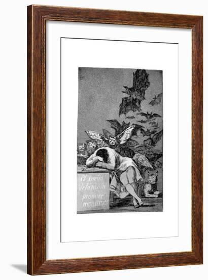 The Sleep of Reason Produces Monsters, 1799-Francisco de Goya-Framed Giclee Print