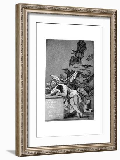 The Sleep of Reason Produces Monsters, 1799-Francisco de Goya-Framed Giclee Print