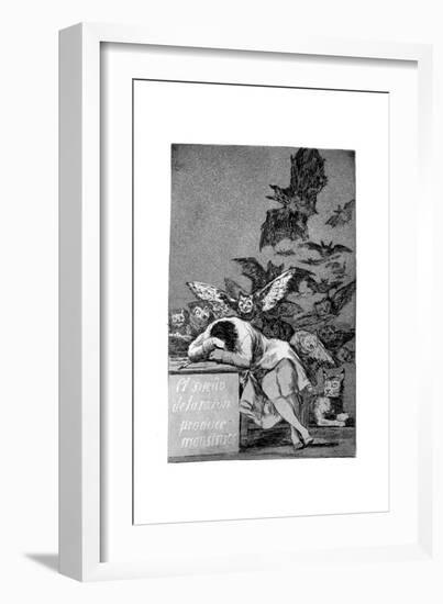 The Sleep of Reason Produces Monsters, 1799-Francisco de Goya-Framed Giclee Print