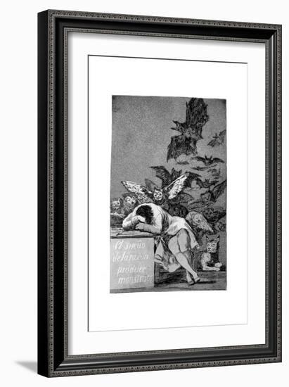 The Sleep of Reason Produces Monsters, 1799-Francisco de Goya-Framed Giclee Print