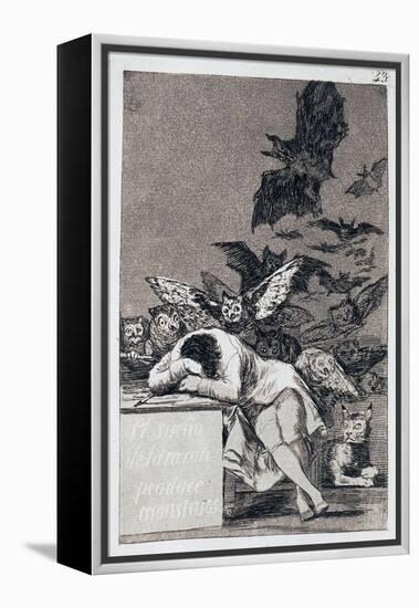 The Sleep of Reason Produces Monsters. (Capricho No 4)-Francisco de Goya-Framed Premier Image Canvas