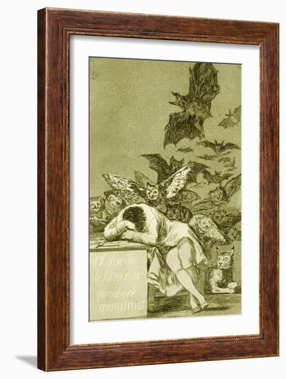 The Sleep of Reason Produces Monsters-Francisco de Goya-Framed Giclee Print