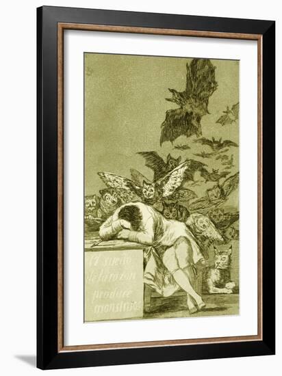 The Sleep of Reason Produces Monsters-Francisco de Goya-Framed Giclee Print