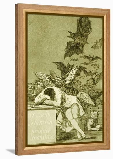 The Sleep of Reason Produces Monsters-Francisco de Goya-Framed Premier Image Canvas