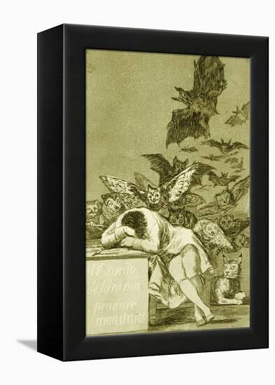 The Sleep of Reason Produces Monsters-Francisco de Goya-Framed Premier Image Canvas