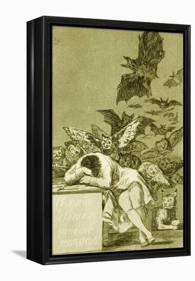 The Sleep of Reason Produces Monsters-Francisco de Goya-Framed Premier Image Canvas