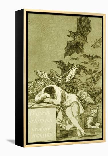 The Sleep of Reason Produces Monsters-Francisco de Goya-Framed Premier Image Canvas
