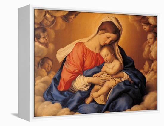 The Sleep of the Infant Jesus-Giovanni Battista Salvi da Sassoferrato-Framed Premier Image Canvas