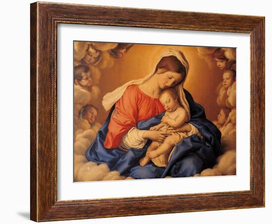 The Sleep of the Infant Jesus-Giovanni Battista Salvi da Sassoferrato-Framed Giclee Print